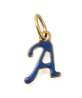 A Ion Gold Plated 304 Stainless Steel Enamel Alphabet Letter Charms Ion Gold Plated 304 Stainless Steel Enamel Alphabet Letter Charms