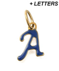 Ion Gold Plated 304 Stainless Steel Enamel Alphabet Letter Charms Ion Gold Plated 304 Stainless Steel Enamel Alphabet Letter Charms