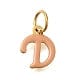 D Ion Gold Plated 304 Stainless Steel Enamel Alphabet Letter Charms Ion Gold Plated 304 Stainless Steel Enamel Alphabet Letter Charms
