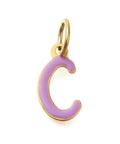 C Ion Gold Plated 304 Stainless Steel Enamel Alphabet Letter Charms Ion Gold Plated 304 Stainless Steel Enamel Alphabet Letter Charms