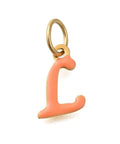 L Ion Gold Plated 304 Stainless Steel Enamel Alphabet Letter Charms Ion Gold Plated 304 Stainless Steel Enamel Alphabet Letter Charms