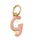 G Ion Gold Plated 304 Stainless Steel Enamel Alphabet Letter Charms Ion Gold Plated 304 Stainless Steel Enamel Alphabet Letter Charms