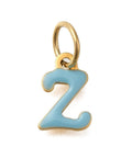 Z Ion Gold Plated 304 Stainless Steel Enamel Alphabet Letter Charms Ion Gold Plated 304 Stainless Steel Enamel Alphabet Letter Charms