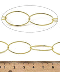 Ion Plated 24K Gold Plated 304 Stainless Steel Oval Link Chains | Soldered | 25×15×1mm Ion Plated 24K Gold Plated 304 Stainless Steel Oval Link Chains | Soldered | 25×15×1mm