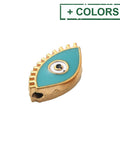 Ion Plated 304 Stainless Steel Beads, with Enamel, Real 18K Gold Plated, Eye Ion Plated 304 Stainless Steel Beads, with Enamel, Real 18K Gold Plated, Eye