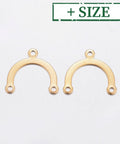 Ion Plated 304 Stainless Steel Chandelier Component Links, 3 Loop Connectors, Golden Ion Plated 304 Stainless Steel Chandelier Component Links, 3 Loop Connectors, Golden