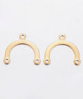 16x14.5mm Ion Plated 304 Stainless Steel Chandelier Component Links, 3 Loop Connectors, Golden Ion Plated 304 Stainless Steel Chandelier Component Links, 3 Loop Connectors, Golden