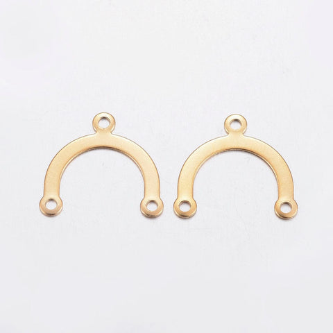 16x14.5mm Ion Plated 304 Stainless Steel Chandelier Component Links, 3 Loop Connectors, Golden Ion Plated 304 Stainless Steel Chandelier Component Links, 3 Loop Connectors, Golden