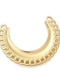 Ion Plated 304 Stainless Steel Chandelier Component Links, Moon Shaped, Real 18K Gold Plated, 30x39x2mm Ion Plated 304 Stainless Steel Chandelier Component Links, Moon Shaped, Real 18K Gold Plated, 30x39x2mm