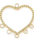 Ion Plated 304 Stainless Steel Chandelier, Heart, Real 18K Gold Plated, 18.5x20mm Ion Plated 304 Stainless Steel Chandelier, Heart, Real 18K Gold Plated, 18.5x20mm