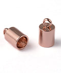 Ion Plated 304 Stainless Steel Cord End, End Caps, Column, Rose Gold Ion Plated 304 Stainless Steel Cord End, End Caps, Column, Rose Gold