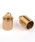Ion Plated 304 Stainless Steel Cord Ends, Golden, 10x5mm Ion Plated 304 Stainless Steel Cord Ends, Golden, 10x5mm