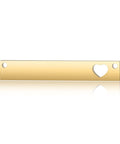 Ion Plated 304 Stainless Steel Links Connector,, Rectangle with Hollow Heart, Golden  36mm Ion Plated 304 Stainless Steel Links Connector,, Rectangle with Hollow Heart, Golden  36mm