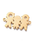 Ion Plated 304 Stainless Steel Links, Manual Polishing, Family, Golden 22.5x13.5mm Ion Plated 304 Stainless Steel Links, Manual Polishing, Family, Golden 22.5x13.5mm