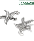 Ion Plated 304 Stainless Steel Pendants, Starfish Charm Ion Plated 304 Stainless Steel Pendants, Starfish Charm