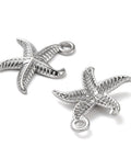 STAINLESS STEEL Ion Plated 304 Stainless Steel Pendants, Starfish Charm Ion Plated 304 Stainless Steel Pendants, Starfish Charm