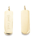 Ion Plated 304 Stainless Steel Pendants, with Jump Ring, Oval with Word Good Luck, Real 14K Gold Plated, Ion Plated 304 Stainless Steel Pendants, with Jump Ring, Oval with Word Good Luck, Real 14K Gold Plated,