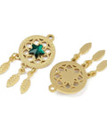 Ion plated 304 Stainless Steel Pendants, with Resin Rhinestone, Woven Net/Web with Feather Charms Ion plated 304 Stainless Steel Pendants, with Resin Rhinestone, Woven Net/Web with Feather Charms