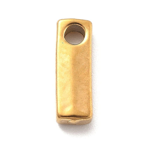 I Ion Plated 304 Stainless Steel Slider Charms, Letters, Real 18K Gold Plated Ion Plated 304 Stainless Steel Slider Charms, Letters, Real 18K Gold Plated
