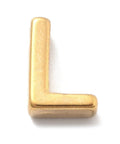 L Ion Plated 304 Stainless Steel Slider Charms, Letters, Real 18K Gold Plated Ion Plated 304 Stainless Steel Slider Charms, Letters, Real 18K Gold Plated