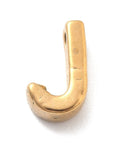 J Ion Plated 304 Stainless Steel Slider Charms, Letters, Real 18K Gold Plated Ion Plated 304 Stainless Steel Slider Charms, Letters, Real 18K Gold Plated