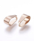 Ion Plated 304 Stainless Steel Snap on Bails, Rose Gold, 7x6x3mm, Inner: 6x3mm Ion Plated 304 Stainless Steel Snap on Bails, Rose Gold, 7x6x3mm, Inner: 6x3mm