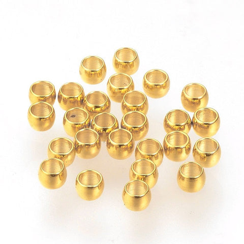 Ion Plated 304 Stainless Steel Spacer Beads – Rondelle, Golden Ion Plated 304 Stainless Steel Spacer Beads – Rondelle, Golden