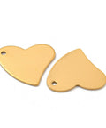 Ion Plated 304 Stainless Steel Stamping Blank Tag Pendants, Heart, Golden, 18x17x0.8mm Ion Plated 304 Stainless Steel Stamping Blank Tag Pendants, Heart, Golden, 18x17x0.8mm