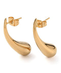 Ion Plated 304 Stainless Steel Teardrop Stud Earrings Ion Plated 304 Stainless Steel Teardrop Stud Earrings