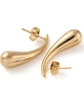 Ion Plated 304 Stainless Steel Teardrop Stud Earrings Ion Plated 304 Stainless Steel Teardrop Stud Earrings