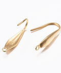 Ion Plated 316 Surgical Stainless Steel Earring Hooks 19mm Ion Plated 316 Surgical Stainless Steel Earring Hooks 19mm