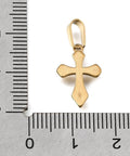 Ion plated Golden Stainless Steel Cross Pendant with Snap-On Bail – 16mm Golden Stainless Steel Cross Pendant 16mm | BalzarCrafts