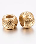 Ion Plating 304 Stainless Steel Beads, Large Hole Beads, Golden, 13x9mm Ion Plating 304 Stainless Steel Beads, Large Hole Beads, Golden, 13x9mm