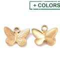 Ion Plating 304 Stainless Steel Butterfly Charms Ion Plating 304 Stainless Steel Butterfly Charms