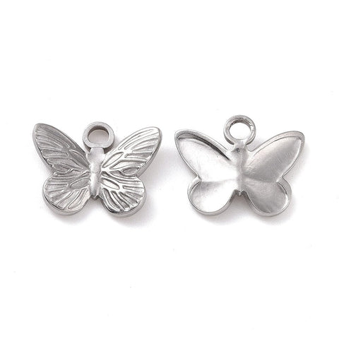 STAINLESS STEEL Ion Plating 304 Stainless Steel Butterfly Charms Ion Plating 304 Stainless Steel Butterfly Charms