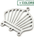 Ion Plating 304 Stainless Steel Chandelier Component Links, Laser Cut, Shell Shape, 23.x25mm Ion Plating 304 Stainless Steel Chandelier Component Links, Laser Cut, Shell Shape, 23.x25mm
