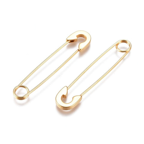 Ion Plating 304 Stainless Steel Dangle Earrings, Safety Pin Shape. Ion Plating 304 Stainless Steel Dangle Earrings, Safety Pin Shape.