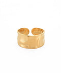 Ion Plating 304 Stainless Steel Hammered Flat Open Cuff Ring Ion Plating 304 Stainless Steel Hammered Flat Open Cuff Ring
