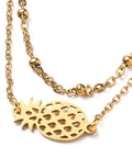 Ion Plating 304 Stainless Steel Multi-strand Anklets, with Satellite Chains with Pineapple Links, Golden Size: about 9-7/8 inch(25cm) long, Pineapple Ion Plating 304 Stainless Steel Multi-strand Anklets, with Satellite Chains with Pineapple Links, Golden Size: about 9-7/8 inch(25cm) long, Pineapple