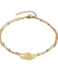 Ion Plating 304 Stainless Steel Multi-strand Anklets, with Satellite Chains with Pineapple Links, Golden Size: about 9-7/8 inch(25cm) long, Pineapple Ion Plating 304 Stainless Steel Multi-strand Anklets, with Satellite Chains with Pineapple Links, Golden Size: about 9-7/8 inch(25cm) long, Pineapple