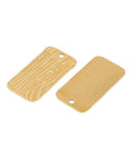 Ion Plating 304 Stainless Steel Pendants, Hammered Rectangle Charm, Real 18K Gold Plated Ion Plating 304 Stainless Steel Pendants, Hammered Rectangle Charm, Real 18K Gold Plated
