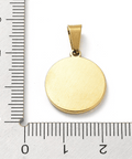 Ion Plating 304 Stainless Steel Pendants, with Enamel, Golden, Flat Round with Evil Eye Charm, 18.x16.5mm Ion Plating 304 Stainless Steel Pendants, with Enamel, Golden, Flat Round with Evil Eye Charm, 18.x16.5mm