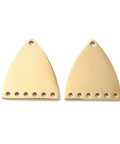 Ion Plating 316L Stainless Steel Chandelier Components Links, Laser Cut, Triangle, Real 18K Gold Plated 16x18mm Ion Plating 316L Stainless Steel Chandelier Components Links, Laser Cut, Triangle, Real 18K Gold Plated 16x18mm