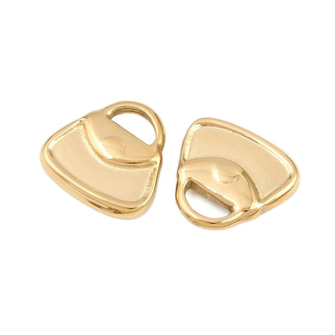 Ion Plating (IP) 304 Stainless Steel Handbag Charm, Real 18K Gold Plated Ion Plating (IP) 304 Stainless Steel Handbag Charm, Real 18K Gold Plated