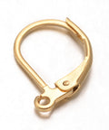 Ion Plating (IP) 304 Stainless Steel Leverback Earring, with Loop, Golden, 16x10mm Ion Plating (IP) 304 Stainless Steel Leverback Earring, with Loop, Golden, 16x10mm