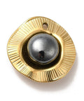 BLACK (SP8762-B) Ion Plating (IP) 304 Stainless Steel Pendants with Enamel, Golden, 16.5mm Ion Plating (IP) 304 Stainless Steel Pendants with Enamel, Golden, 16.5mm
