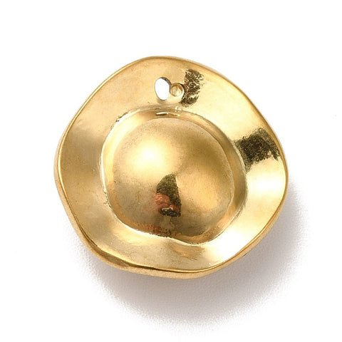 Ion Plating (IP) 304 Stainless Steel Pendants with Enamel, Golden, 16.5mm Ion Plating (IP) 304 Stainless Steel Pendants with Enamel, Golden, 16.5mm