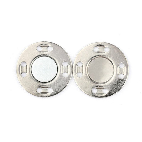 SILVER Iron Magnetic Snap Buttons – Flat Round Fasteners for Bags, Purses & Clothing, 12.5mm Iron Magnetic Snap Buttons – Flat Round Fasteners for Bags, Purses & Clothing, 12.5mm