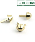 Iron Purse Handbag Feet Cone Studs – Spike Nailheads, 12mM Iron Purse Handbag Feet Cone Studs – Spike Nailheads, 12mM