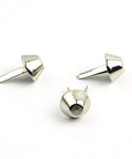 PLATINUM Iron Purse Handbag Feet Cone Studs – Spike Nailheads, 12mM Iron Purse Handbag Feet Cone Studs – Spike Nailheads, 12mM